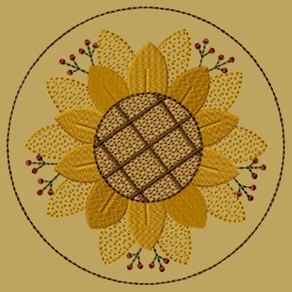 PK112 "Sunflower" Candlemat - Version 1 PK112 "Sunflower" Candlemat - Version 1
