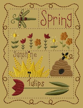 PK148 "Spring Sampler" Version 1 - 5x7 PK148 "Spring Sampler" Version 1 - 5x7